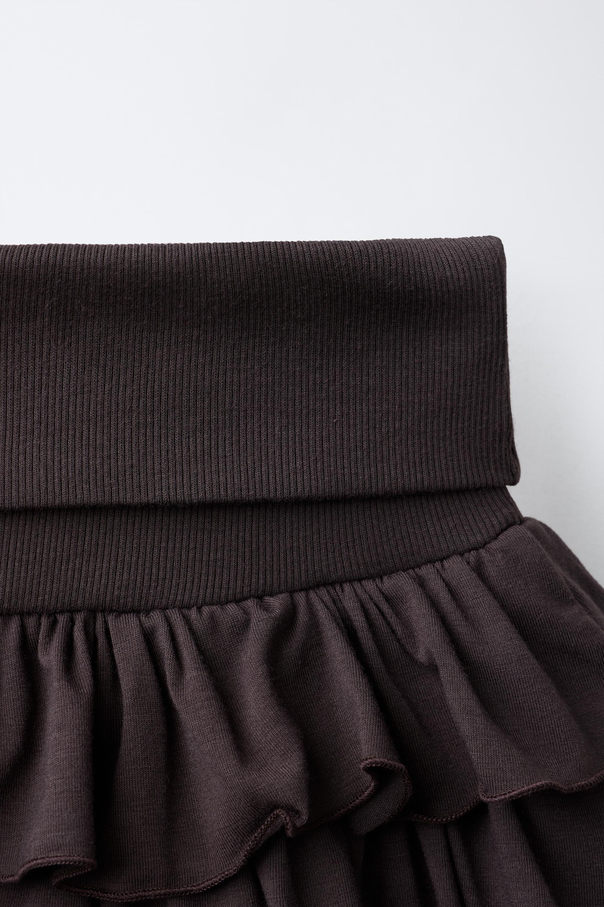 RUFFLED FOLDED-WAIST SKORT